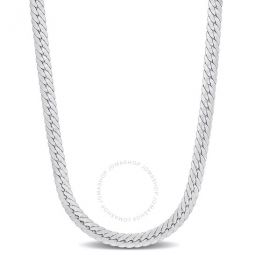 Herringbone Chain Necklace In Sterling Silver, 18 In
