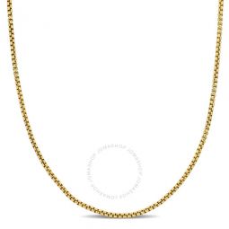 1.6mm Round Box Link Necklace In 14K Yellow Gold - 16 In