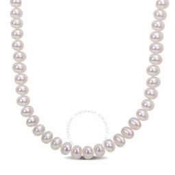 5 - 6 Mm Freshwater Cultured Pearl 18in Strand with Sterling Silver Clasp