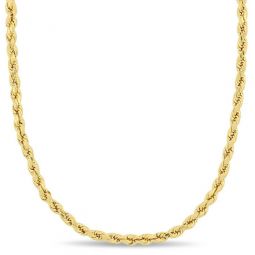 18 Inch Rope Chain Necklace In 14K Yellow Gold (3 Mm)