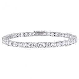 14 1/4 CT TGW Created White Sapphire Bracelet In Sterling Silver