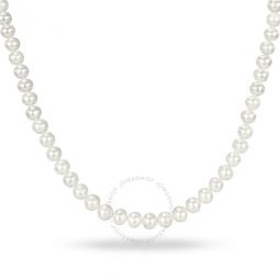 6.5 - 7 Mm Freshwater Cultured Pearl 18in Strand with Silvertone Clasp