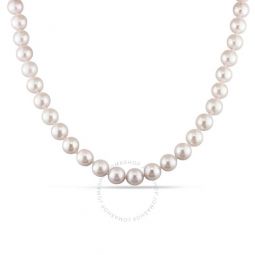 7-7.5 Mm Freshwater Cultured Pearl Necklace In 14K Yellow Gold