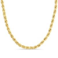 18 Inch Rope Chain Necklace In 10K Yellow Gold (4 Mm)