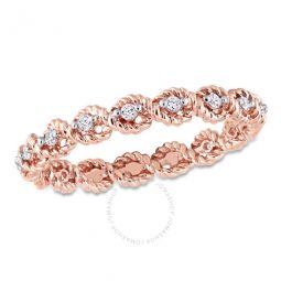 1/6 CT TW Diamond Infinity Eternity Ring In 10K Rose Gold