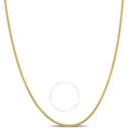 1mm Diamond Cut Flat Curb Link Chain Necklace in 14k Yellow Gold- 20 in