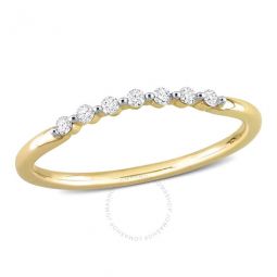 1/10 CT TDW Diamond Semi-eternity Ring In 10K Yellow Gold