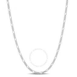 2.2mm Figaro Chain Necklace In Sterling Silver, 20 In