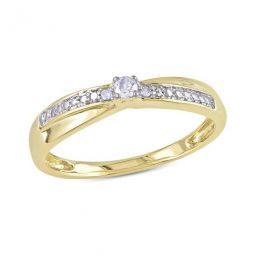 Diamond Promise Ring In 10K Yellow Gold