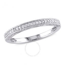 1/10 CT TW Diamond Anniversary Band In 10K White Gold