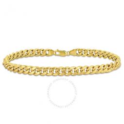 6.6mm Curb Chain Bracelet In 10K Yellow Gold, 9 In