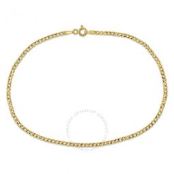 2.3mm Curb Link Chain Bracelet In 10K Yellow Gold, 10 In