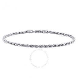 2.2mm Rope Chain Bracelet In Sterling Silver, 7.5 In