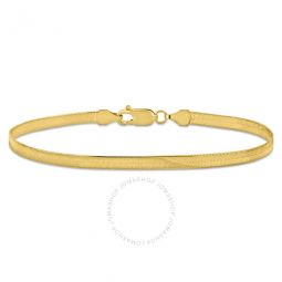 3.5mm Flex Herringbone Chain Bracelet In 10K Yellow Gold, 7.5 In