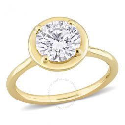 1 4/5 CT DEW Created Moissanite Engagement Ring In 10K Yellow Gold