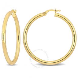 35 Mm Thin Hoop Earrings In 18k Yellow Gold