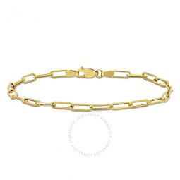 3.3mm Paperclip Chain Bracelet In 14K Yellow Gold, 9 In