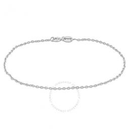 Diamond Cut Cable Chain Bracelet In Platinum, - 7 In.