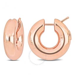 21mm Hollow Hoop Earrings In 14K Rose Gold