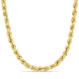 18 Inch Rope Chain Necklace In 10K Yellow Gold (5 Mm)