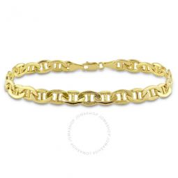 Mens Mariner Link Chain Bracelet In 10K Yellow Gold (7 Mm/9 Inch)