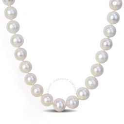 Mens 2-Piece Set 9-9.5mm Cultured Freshwater Pearl Necklace and Bracelet with Sterling Silver Clasps - 20in & 9in