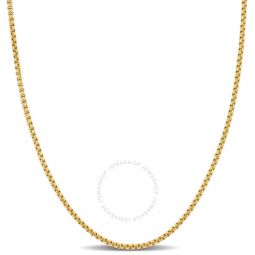 1.6mm Hollow Round Box Link Chain Necklace in 10k Yellow Gold - 20 in