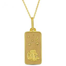 Gemini Horoscope Necklace In 10K Yellow Gold