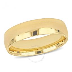 Mens 6mm Finish Wedding Band In 14K Yellow Gold