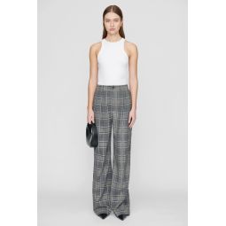 Carrie Pant - Grey Plaid