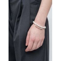 Pearl And Silver Logo Bracelet - Multi