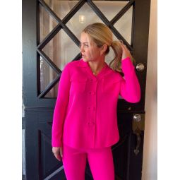Fiona Shirt Jacket - Fluorescent Pink