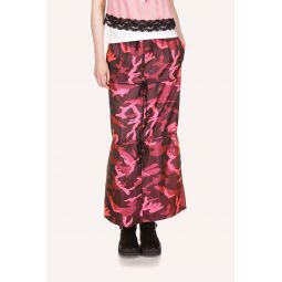 Neon Camoflauge Skirt - Hot Pink Multi