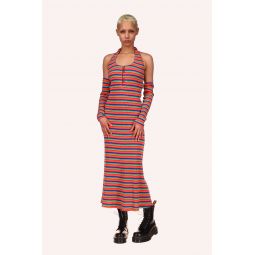 Halter Dress - Rainbow Stripe