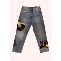 Genderless Patchwork Jeans - Denim Multi