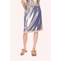 Metallic Knit Skirt - Sapphire