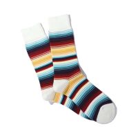 Sarape Stripes Crew Socks - Off White