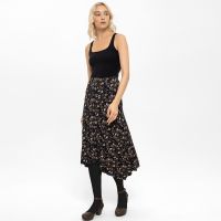 Asymmetric Skirt - Zodiac Print/Black