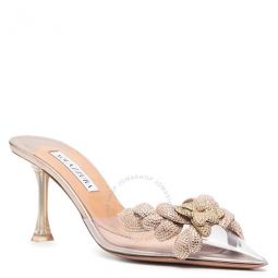 Ladies Light Copper Galactic Flower 75mm Mules, Brand Size 36 ( US Size 6 )