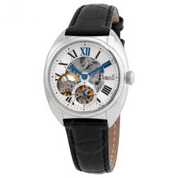 5th Ave Automatic White Skeleton Dial Ladies Watch