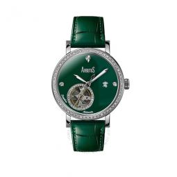 AG Silver Collection Diamond Green Dial Ladies Watch