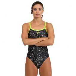 Arena Womens Fireworks Challenge Back One Piece Swimsuit