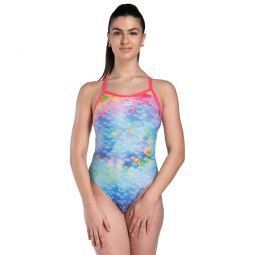 Arena Womens Tie Dye Challenge Back One Piece Swimsuit