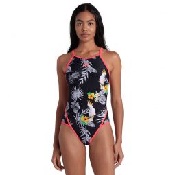 Arena Womens Tropical Summer Fast Back One Piece Swimsuit