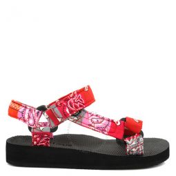 Ladies Multicolor Trekky Quilt Sandals, Brand Size 36 (US Size 6)