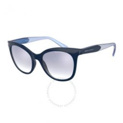 Blue Gradient Mirror Cat Eye Sunglasses