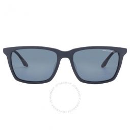 Dark Blue Rectangular Mens Sunglasses