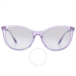 Violet MIrror Silver Gradient Cat Eye Ladies Sunglasses