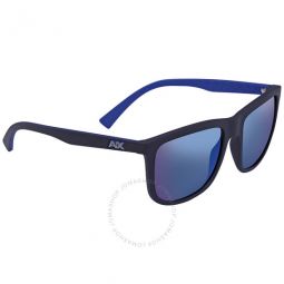Mirrored Blue Square Mens Sunglasses