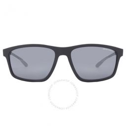 Grey Mirror Rectangular Mens Sunglasses
